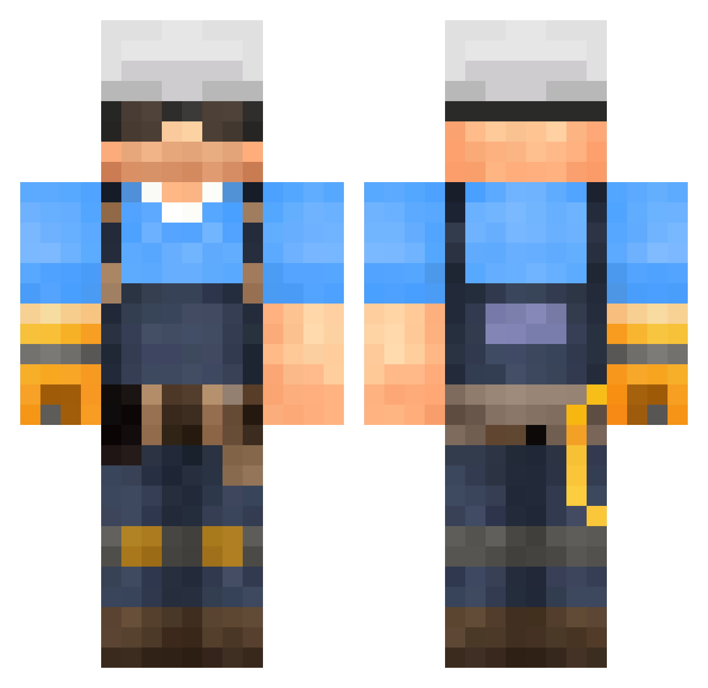 itscrlN Minecraft skin, front and back view