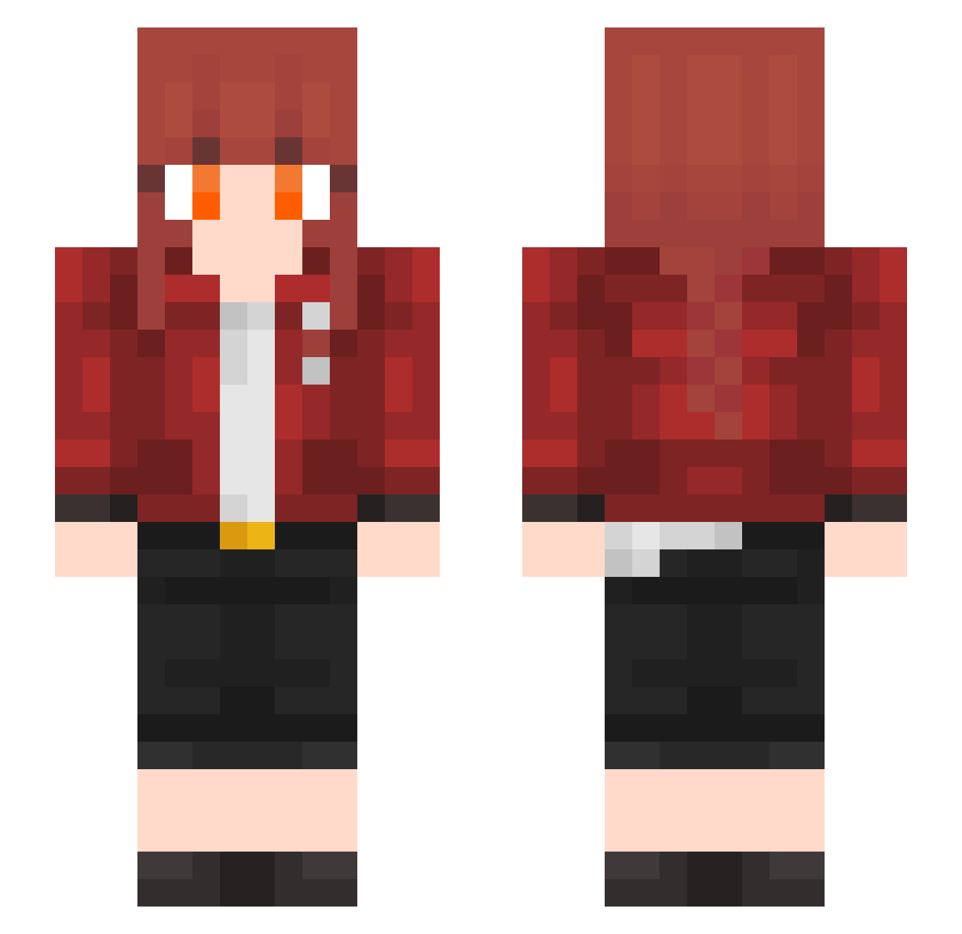 Vyncs Minecraft skin, front and back view