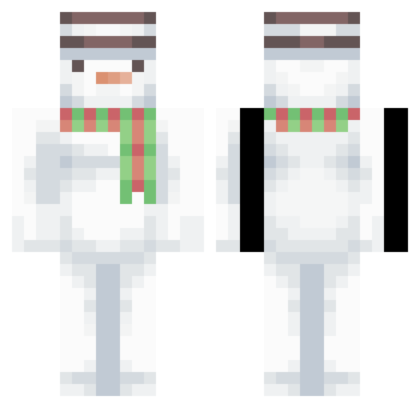 troef Minecraft skin, front and back view