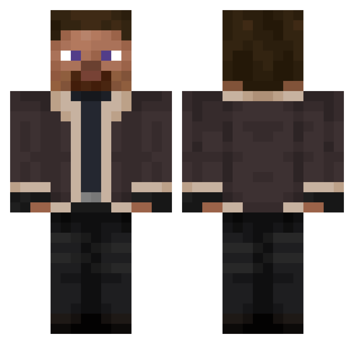 Projeld Minecraft skin, front and back view