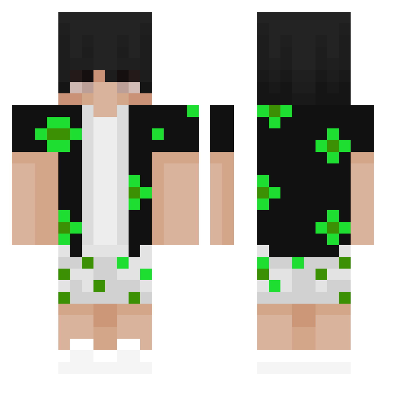 w1nterday Minecraft skin, front and back view