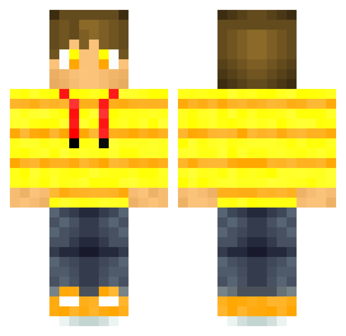 S4m61 Minecraft skin, front and back view