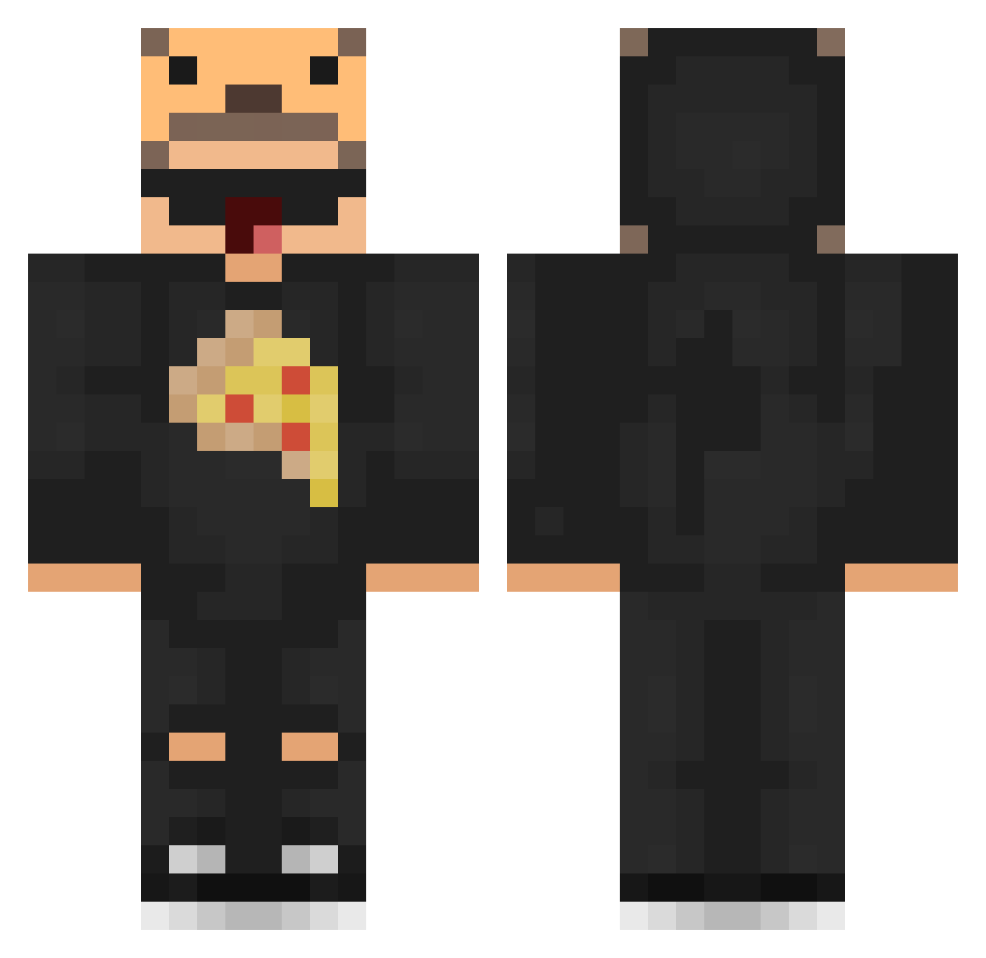 ballert Minecraft skin, front and back view