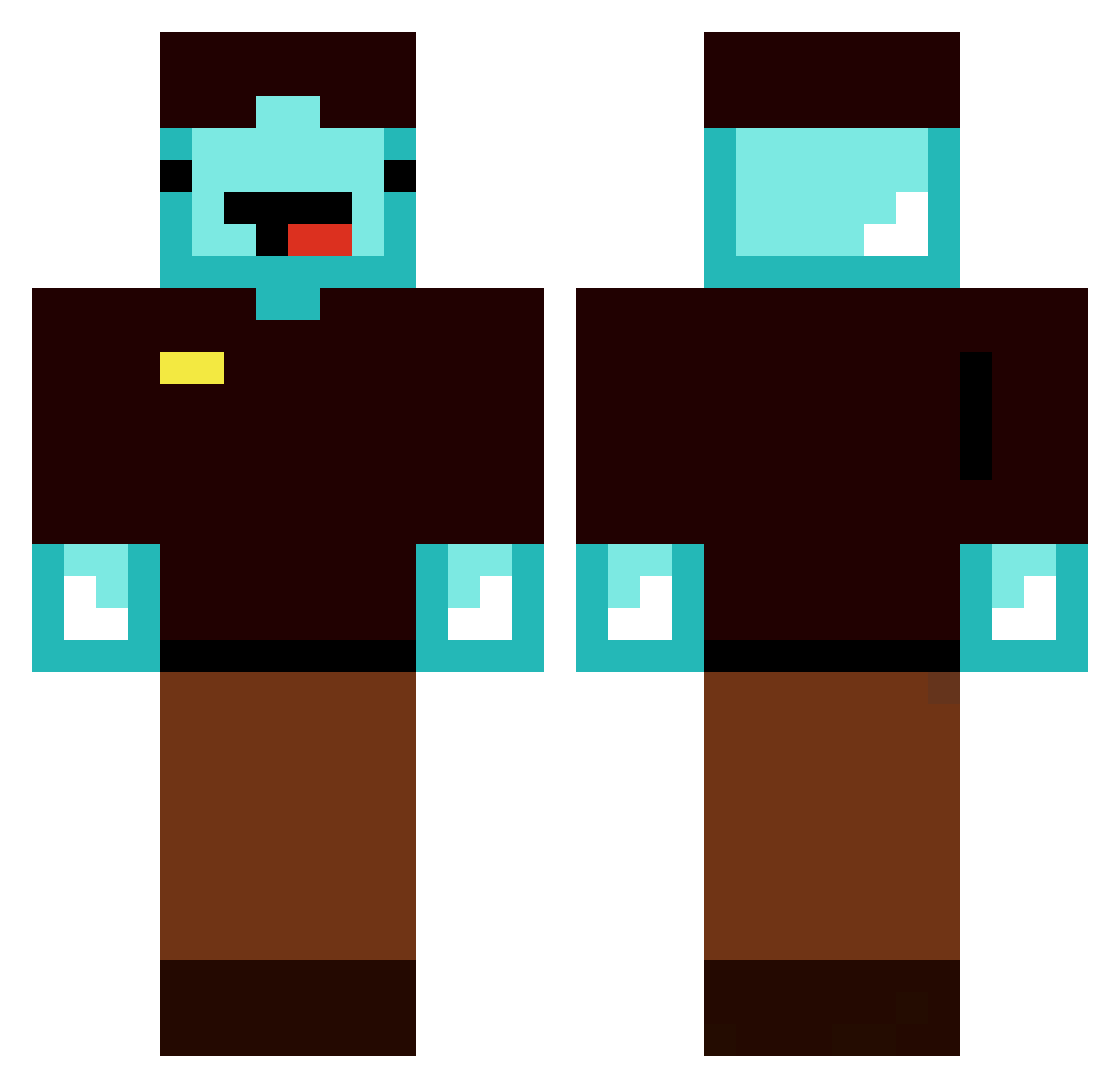 Movedsebasxd Minecraft skin, front and back view
