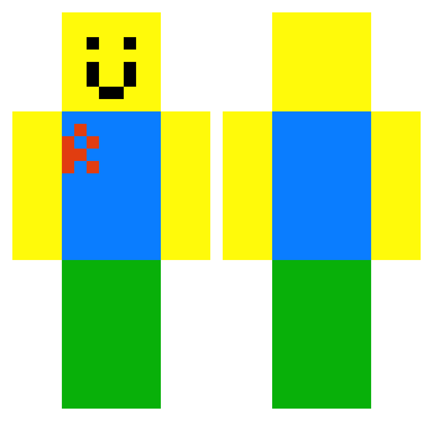 Busierbubbles Minecraft skin, front and back view