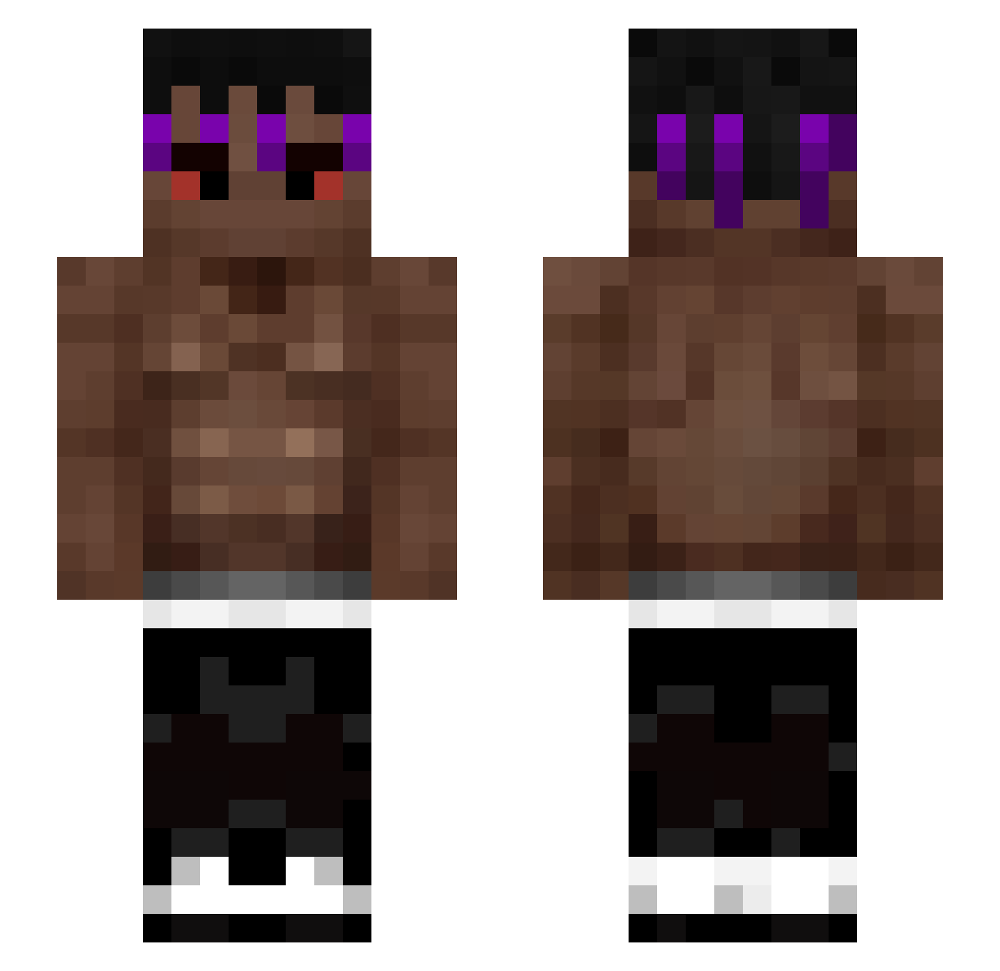 Bro_Is_Sad Minecraft skin, front and back view