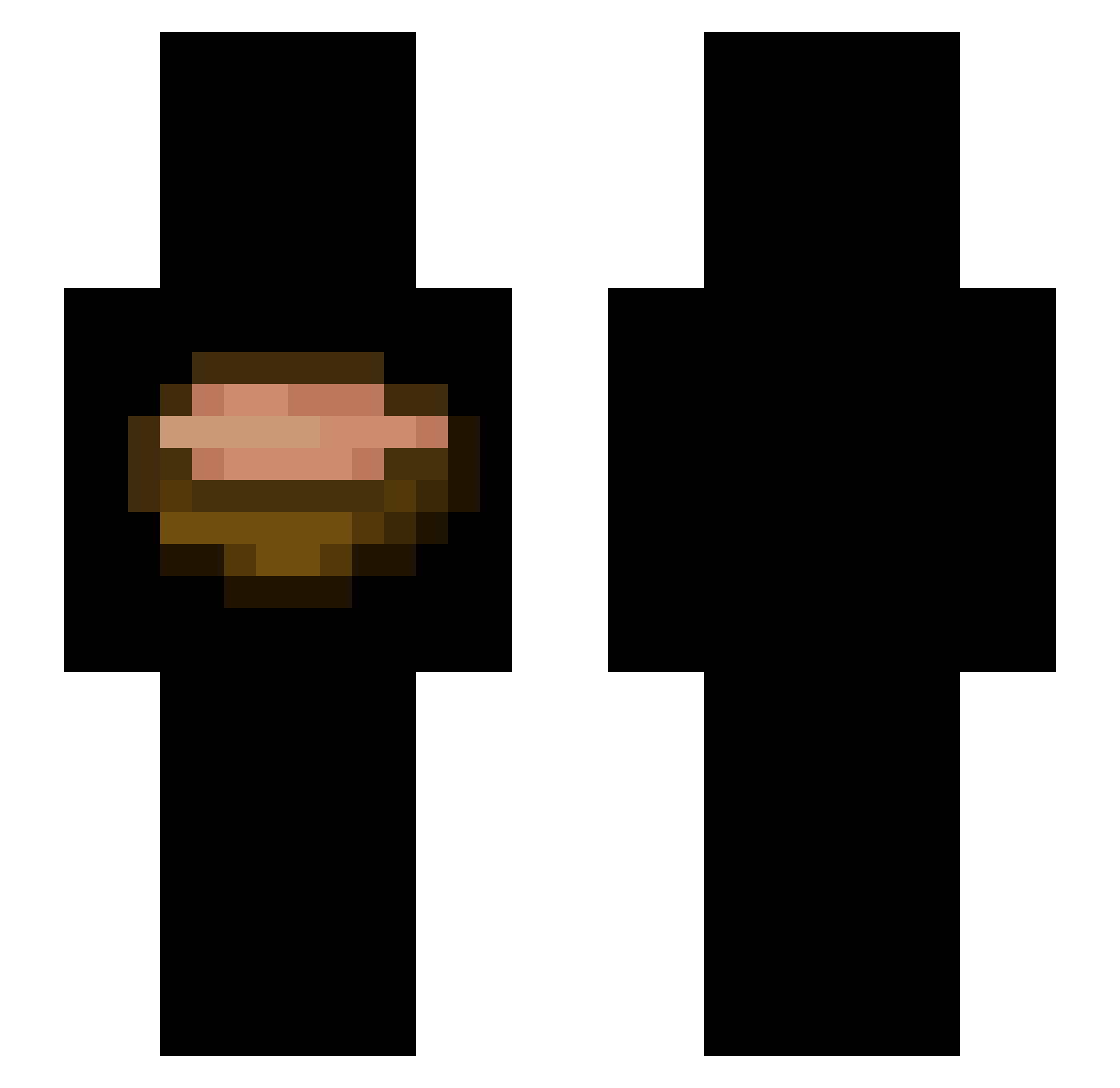 Soupley Minecraft skin, front and back view