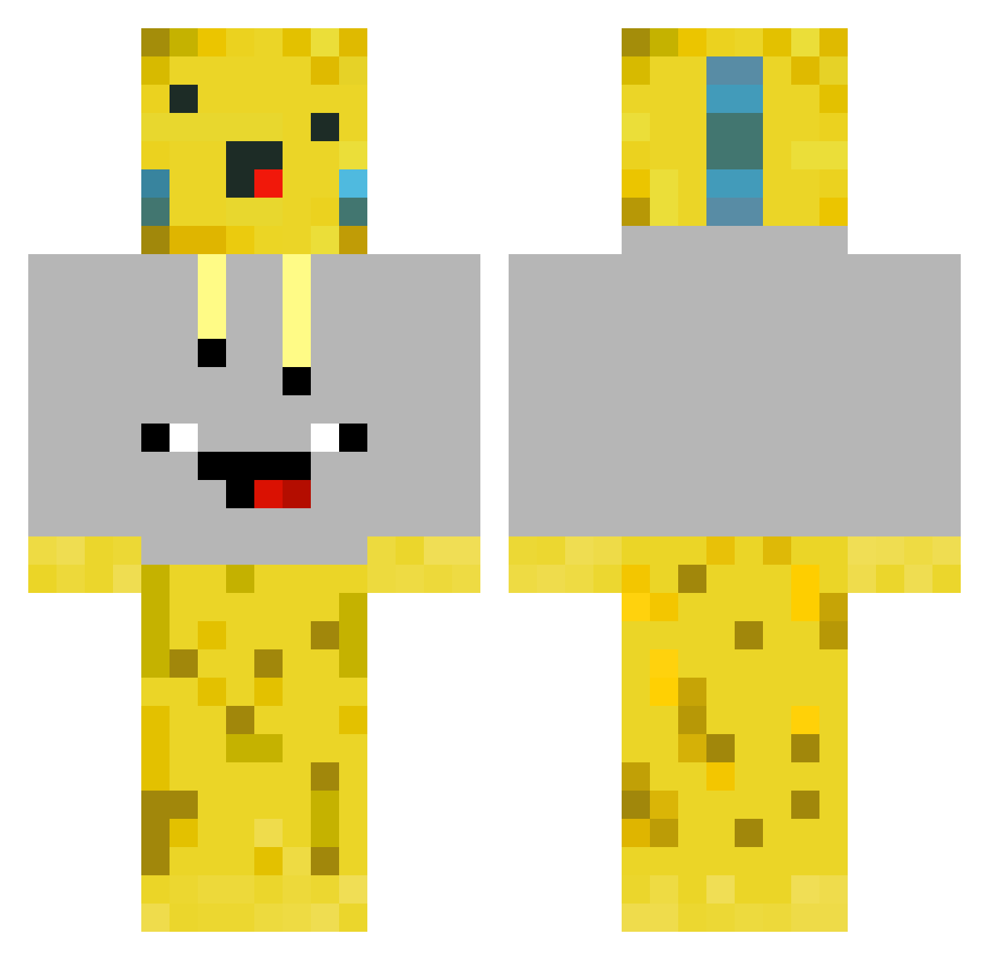 fighter1132 Minecraft skin, front and back view