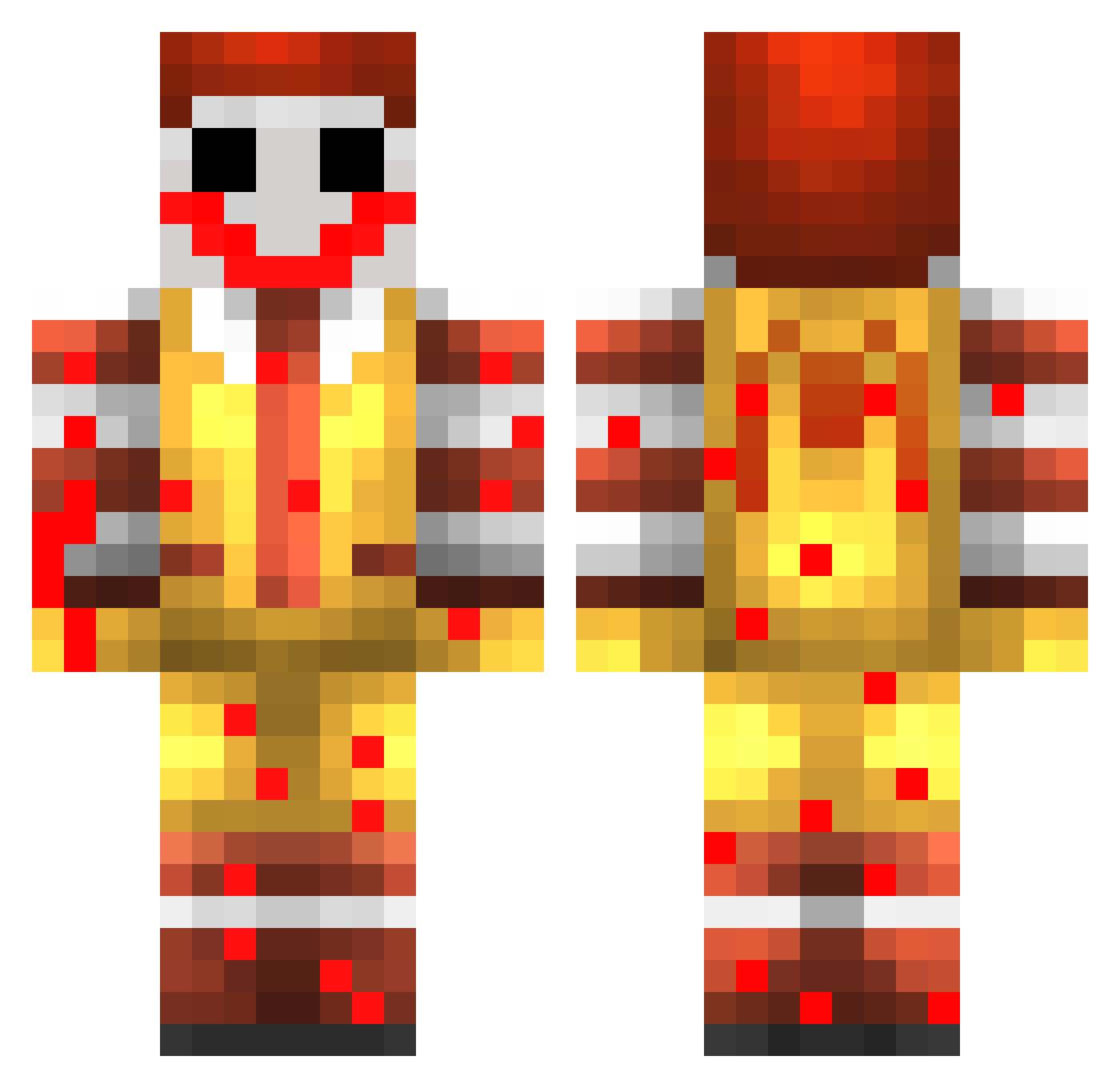 HGUALcU Minecraft skin, front and back view