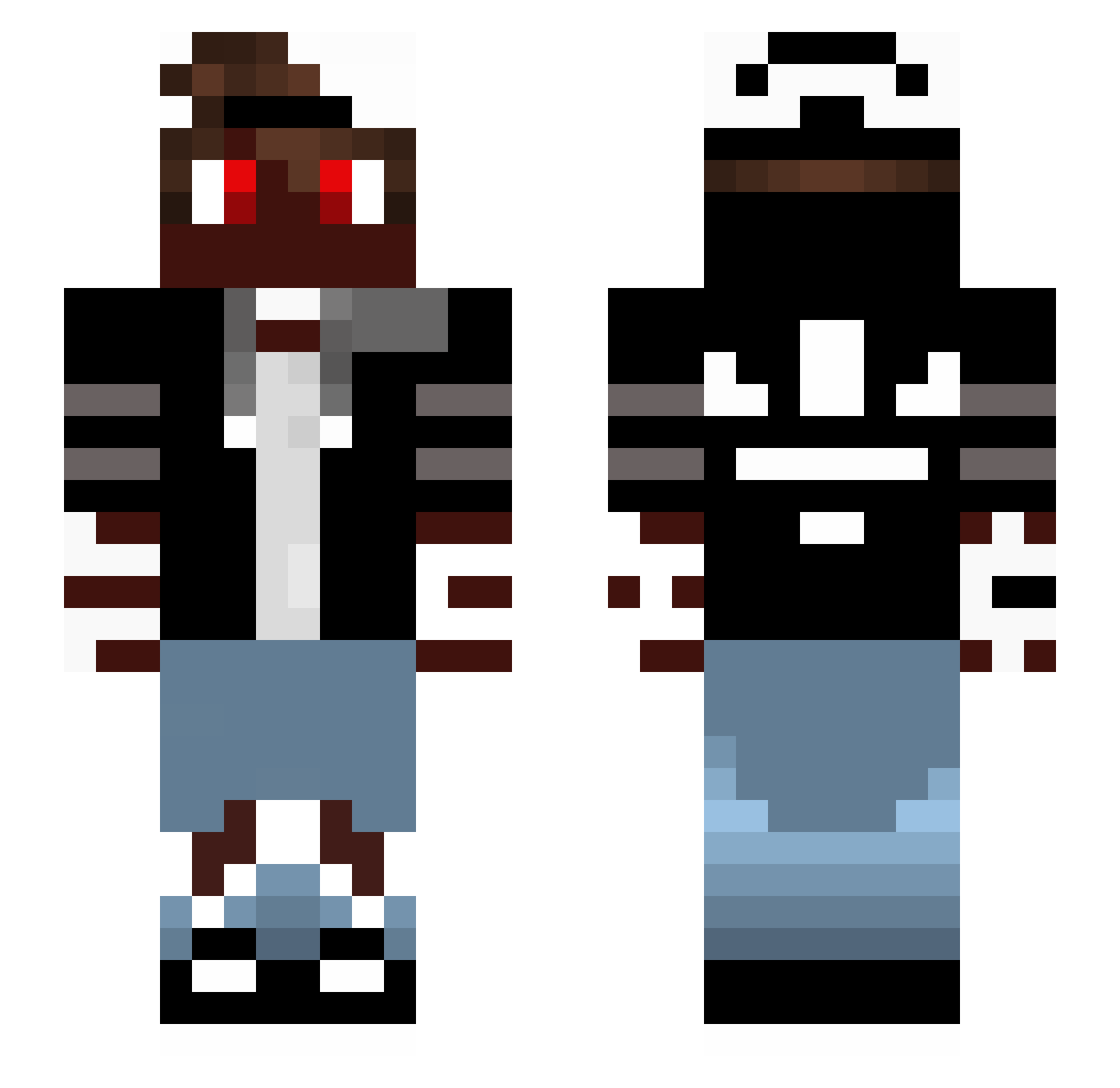 Jonell Minecraft skin, front and back view