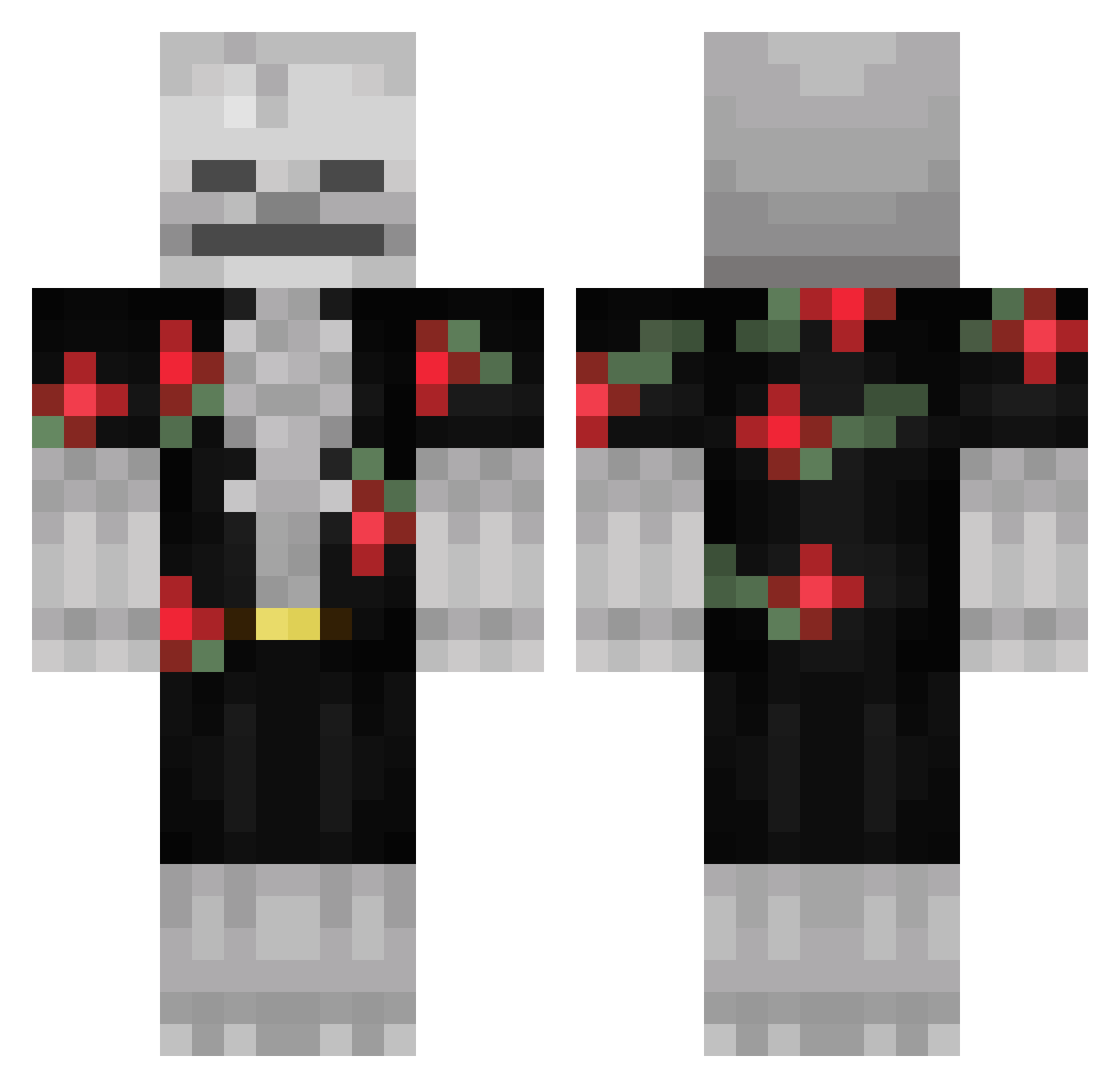 Reallisn Minecraft skin, front and back view