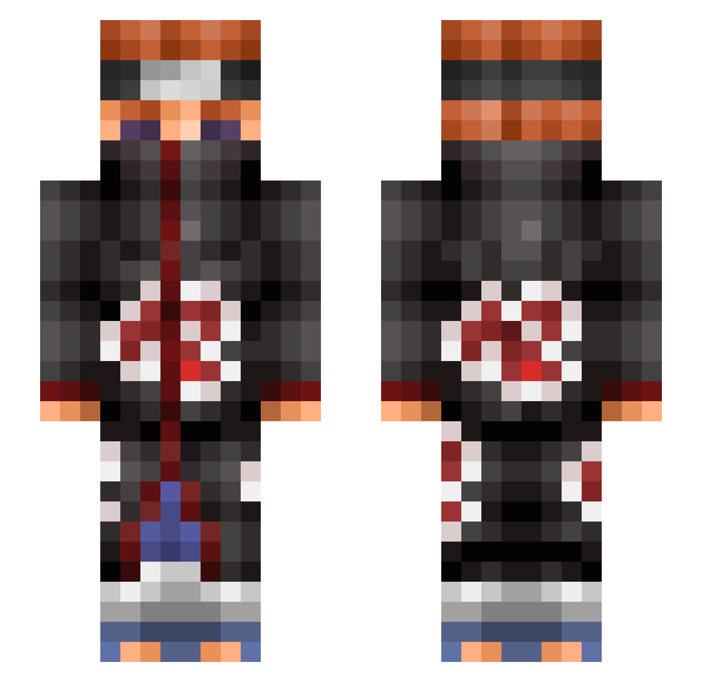 liivvv Minecraft skin, front and back view
