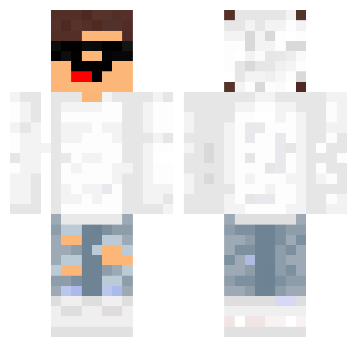 vCh41nZz Minecraft skin, front and back view