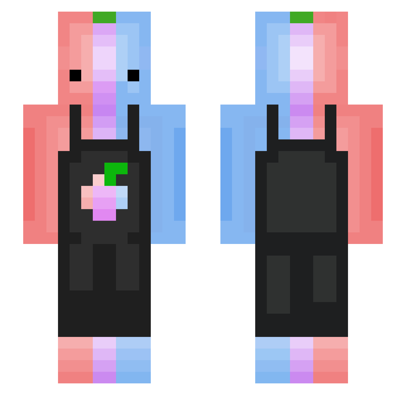 wlgns2009 Minecraft skin, front and back view