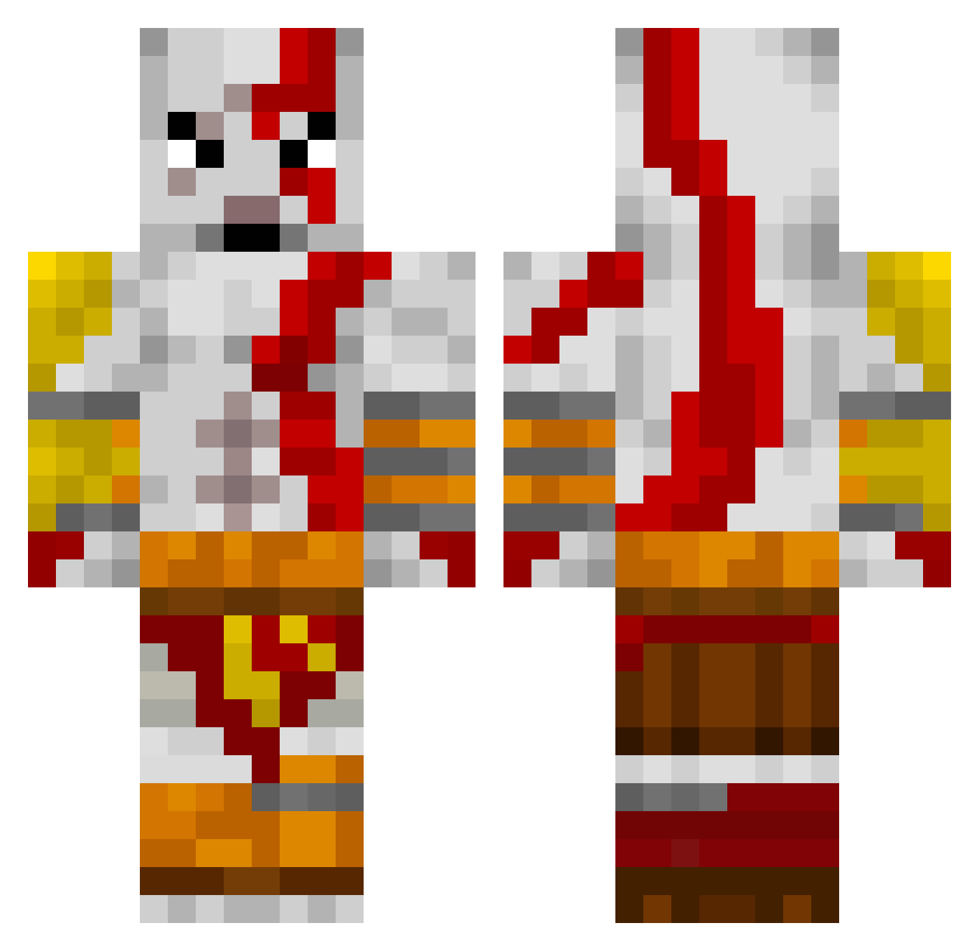Emmett_Bukder Minecraft skin, front and back view