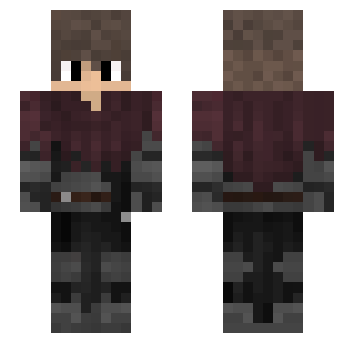 WillyInGames Minecraft skin, front and back view