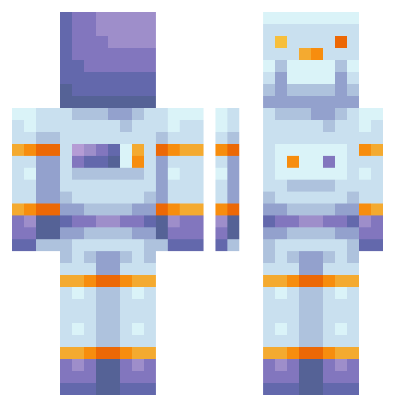 trdraceo Minecraft skin, front and back view