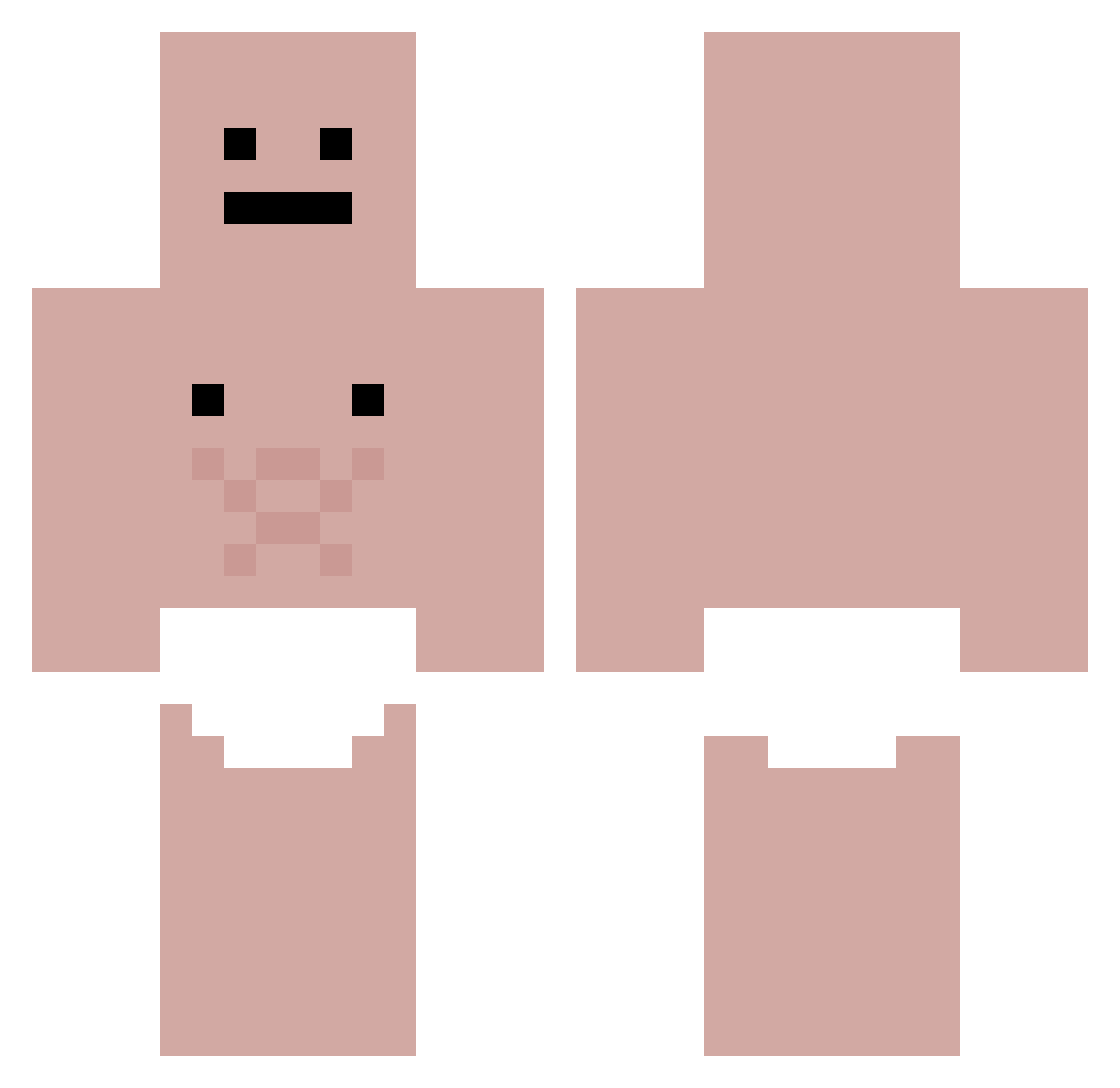 TommHorton Minecraft skin, front and back view