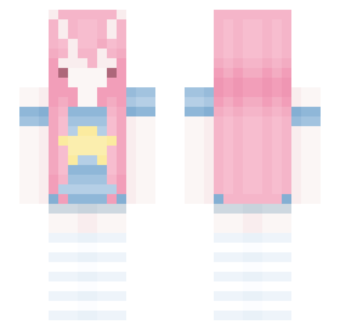 sketchiestt Minecraft skin, front and back view