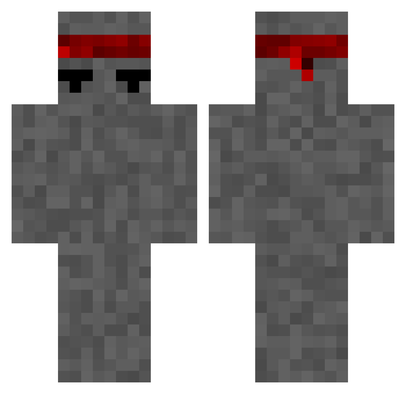 RyanGamingHD Minecraft skin, front and back view