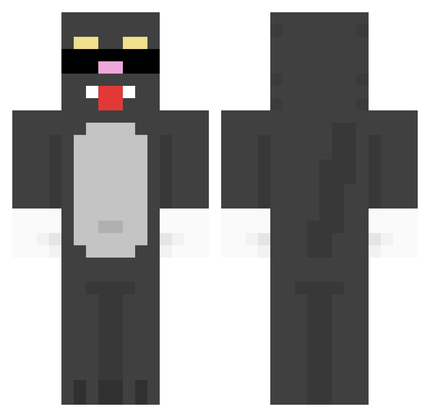 fraz1k Minecraft skin, front and back view