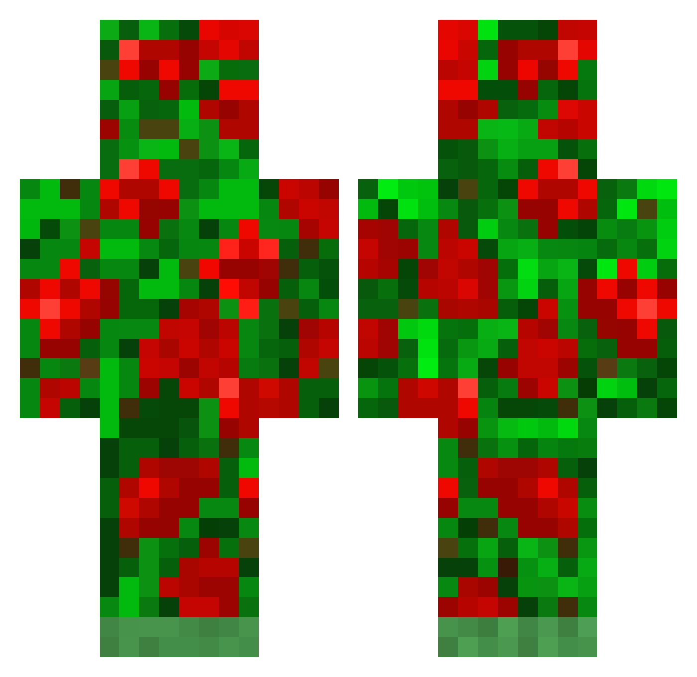 Janerxy Minecraft skin, front and back view