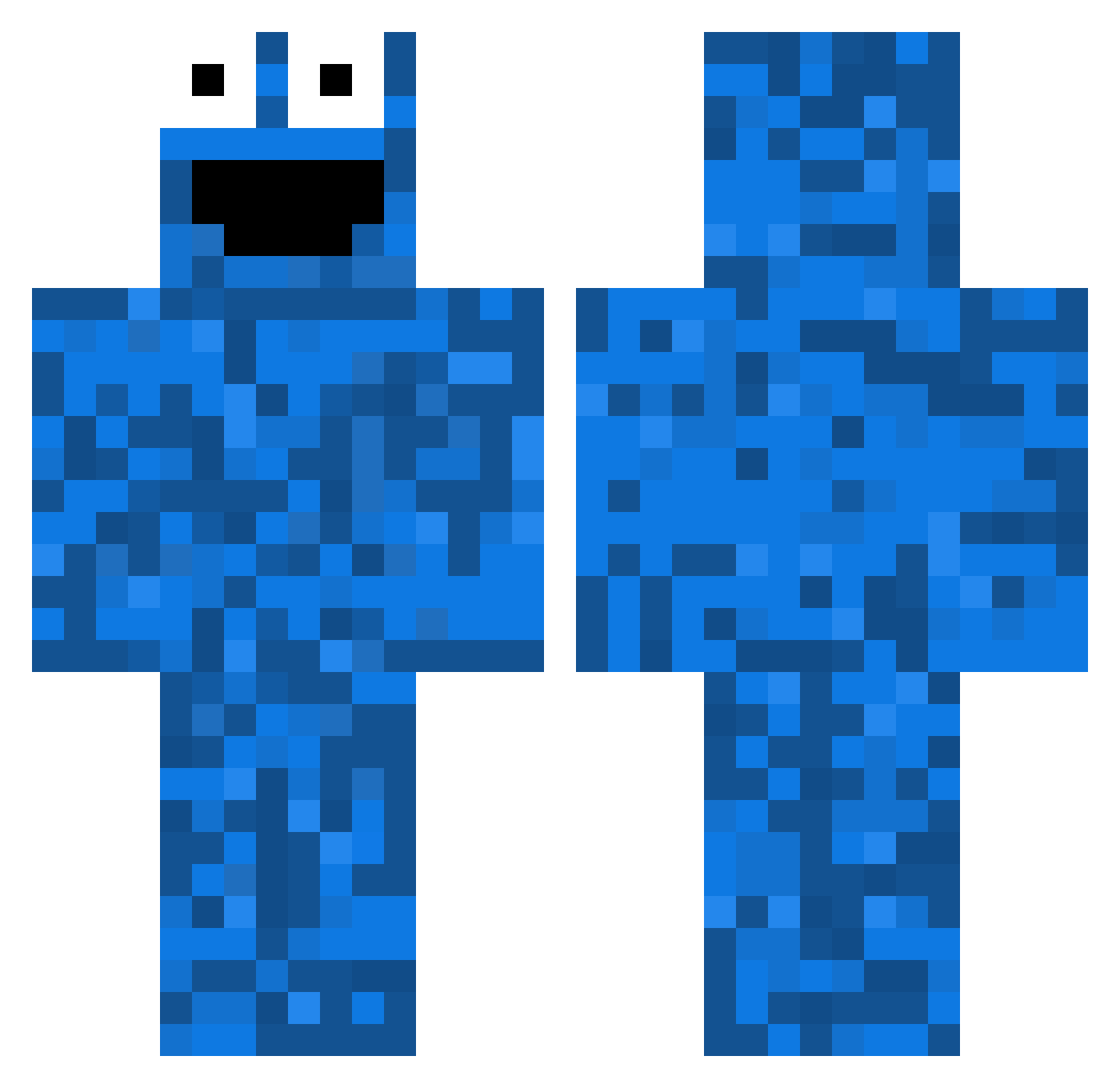 Ahotem Minecraft skin, front and back view
