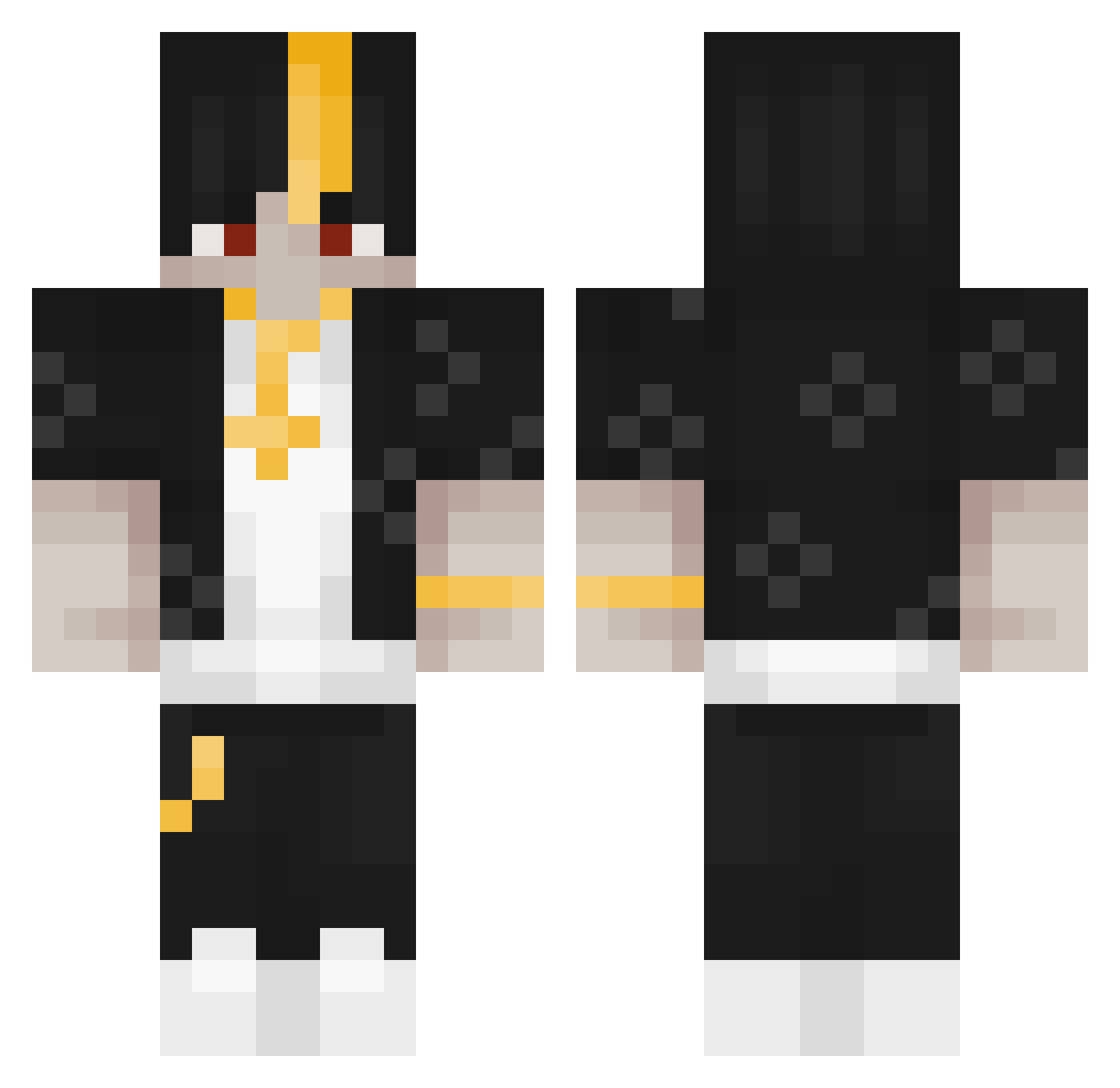 Syakhi Minecraft skin, front and back view