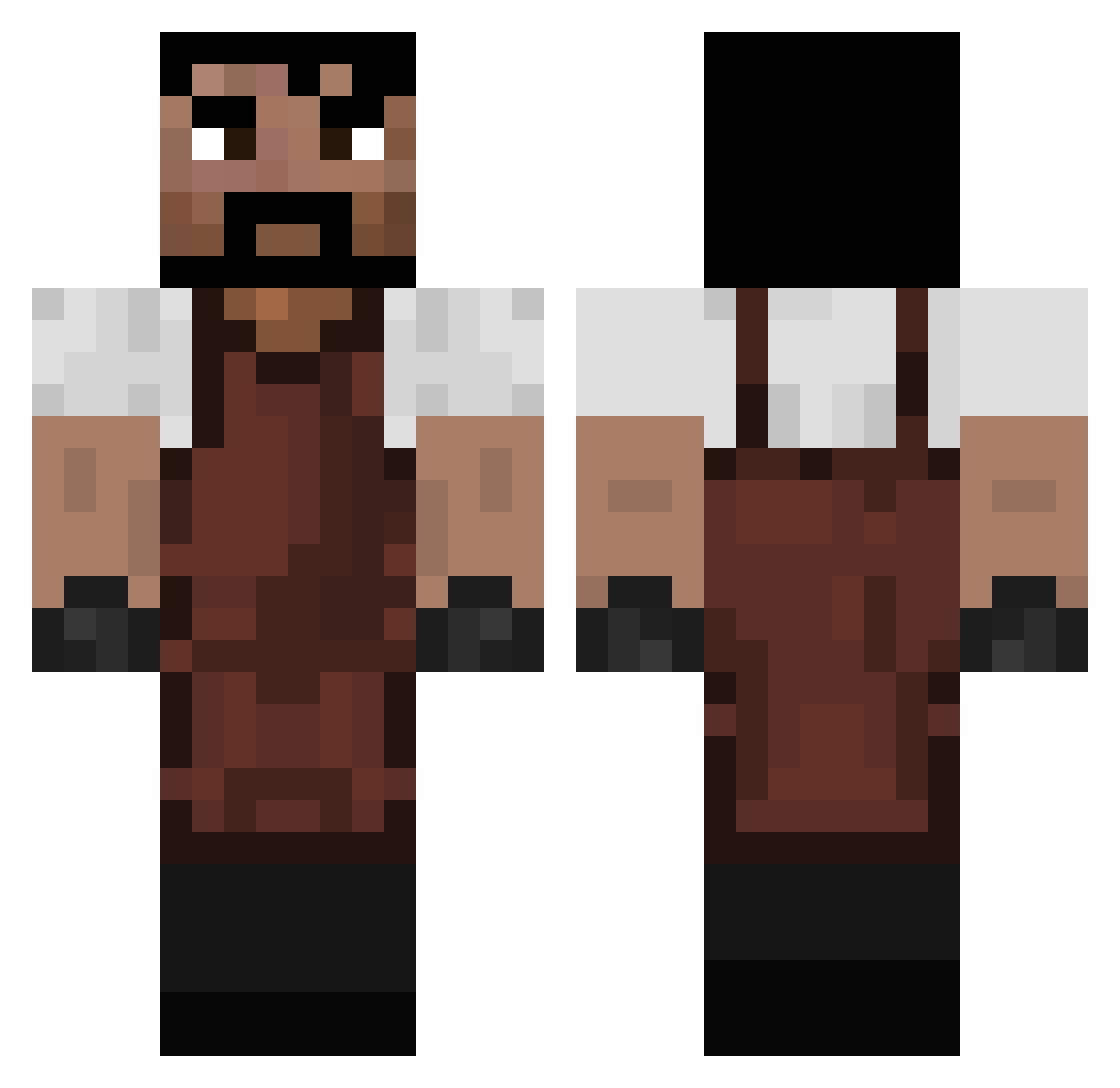SUPERJasio13 Minecraft skin, front and back view