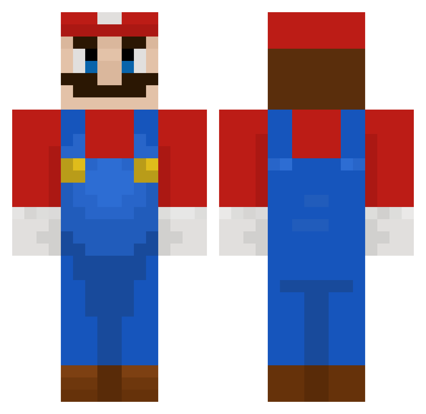 Riddim Minecraft skin, front and back view
