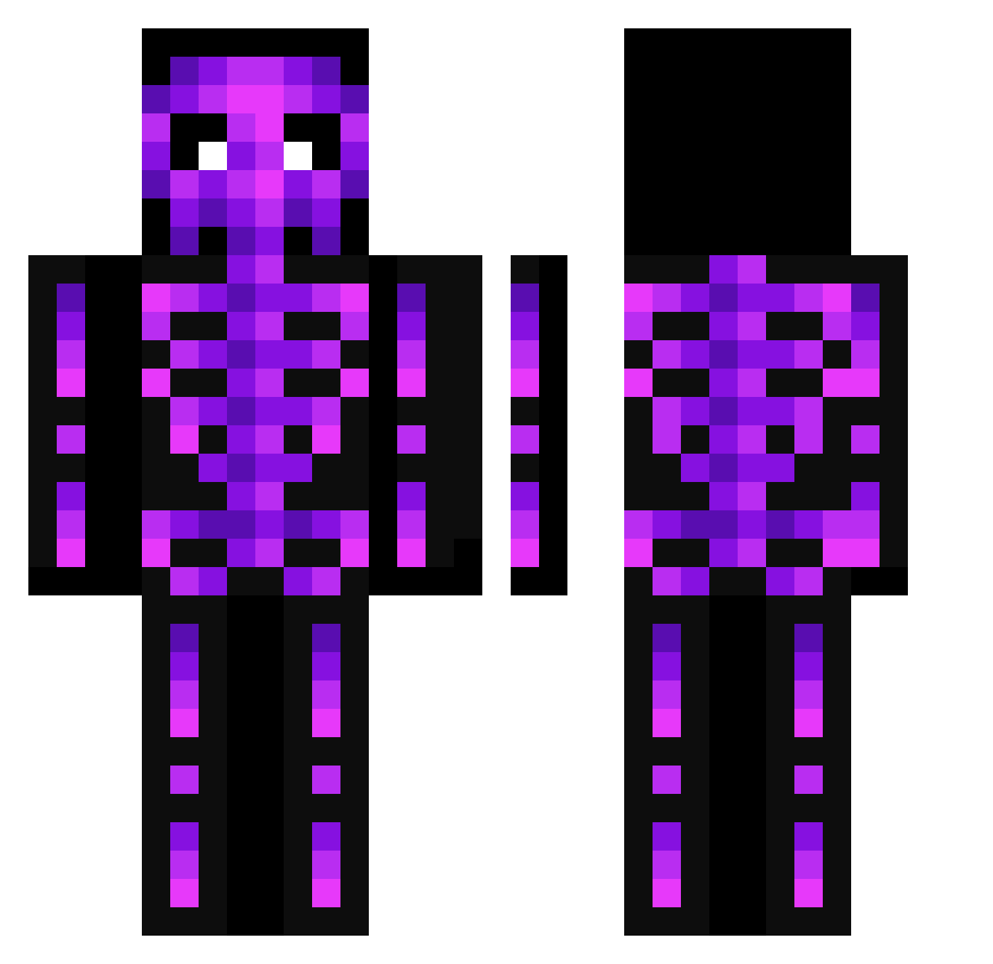 CntrlShiftEsc Minecraft skin, front and back view