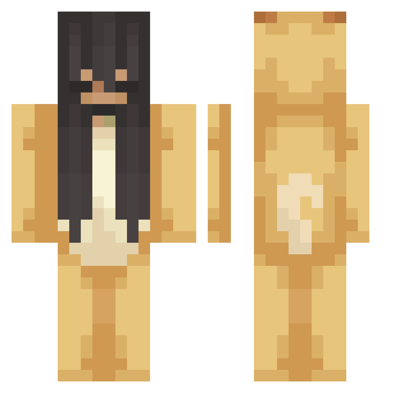 Slipknots Minecraft skin, front and back view