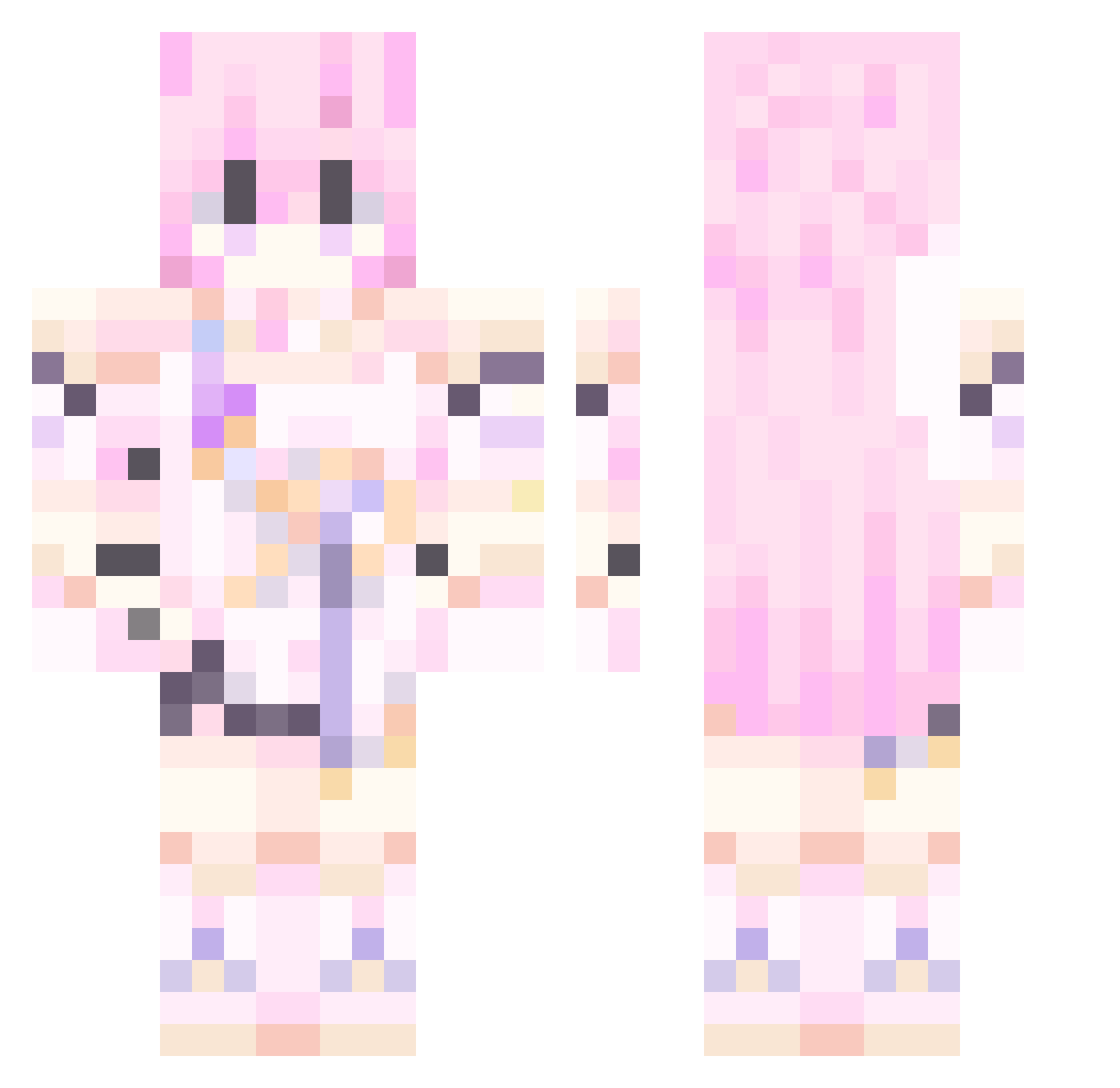 Steinraucher Minecraft skin, front and back view