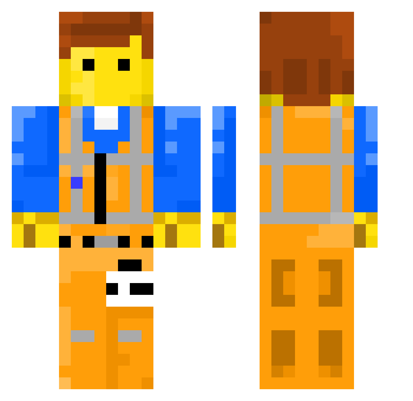 dunnpfiffpepi Minecraft skin, front and back view