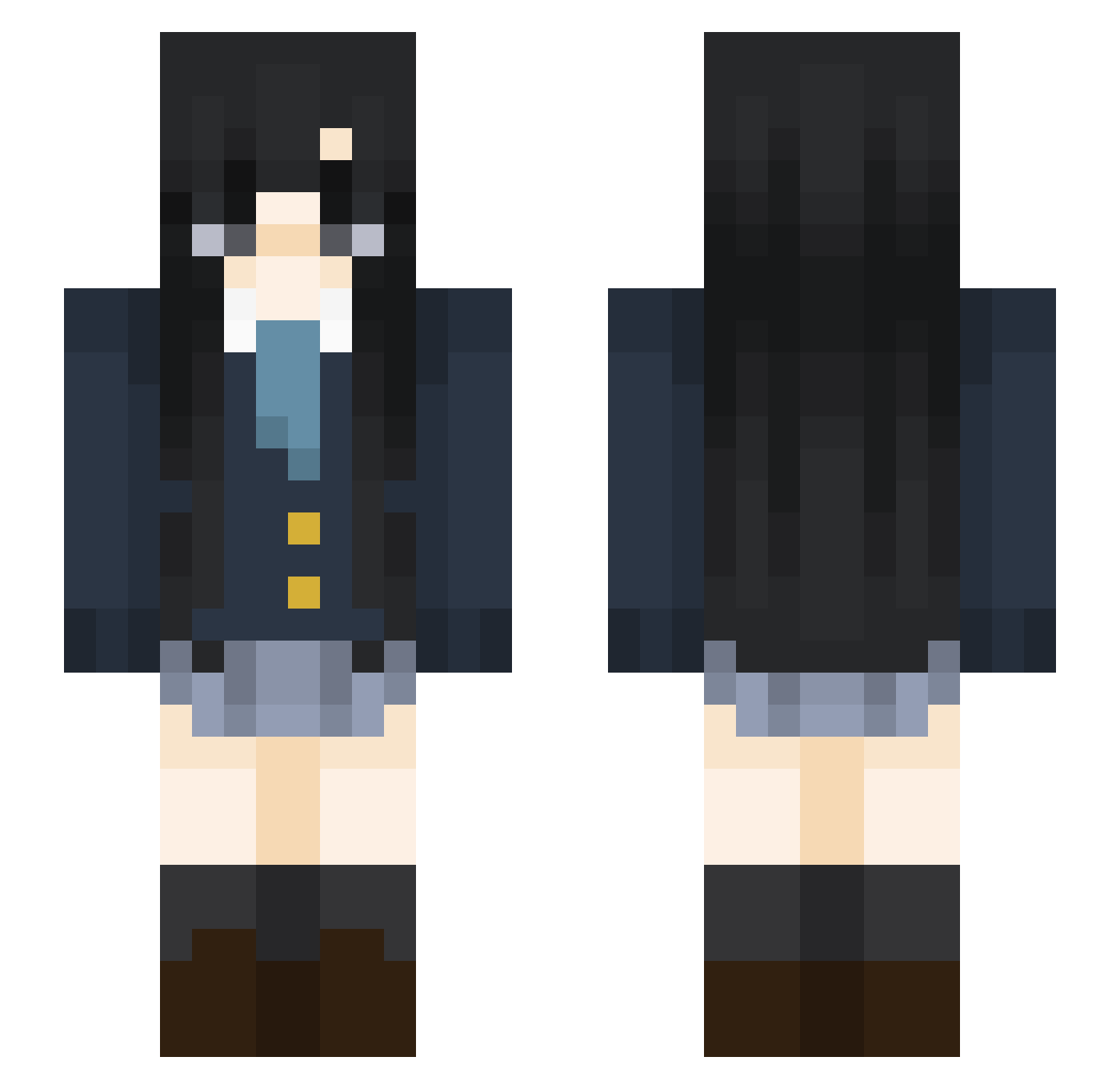 Vitalist Minecraft skin, front and back view