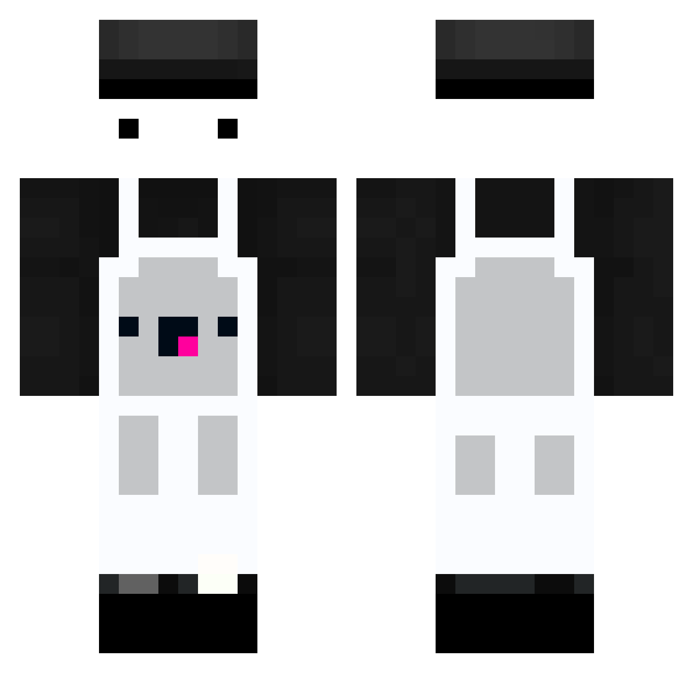 tanite Minecraft skin, front and back view