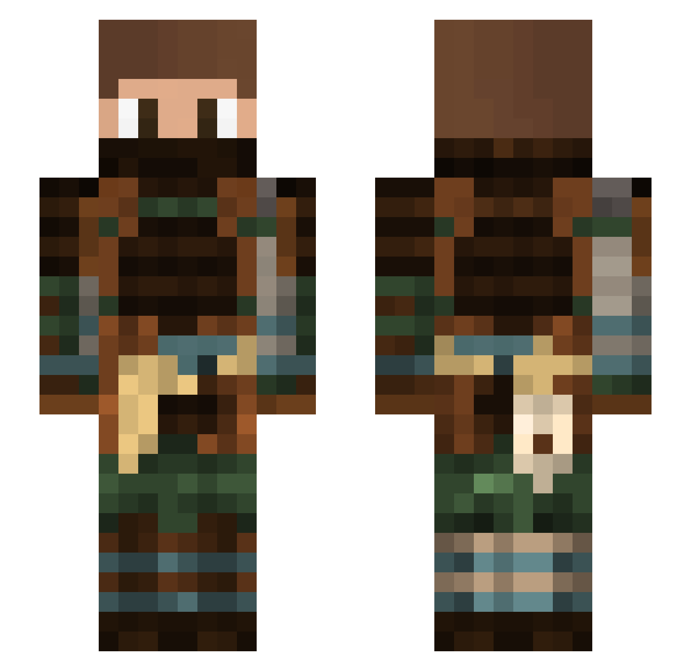 MangoNick Minecraft skin, front and back view