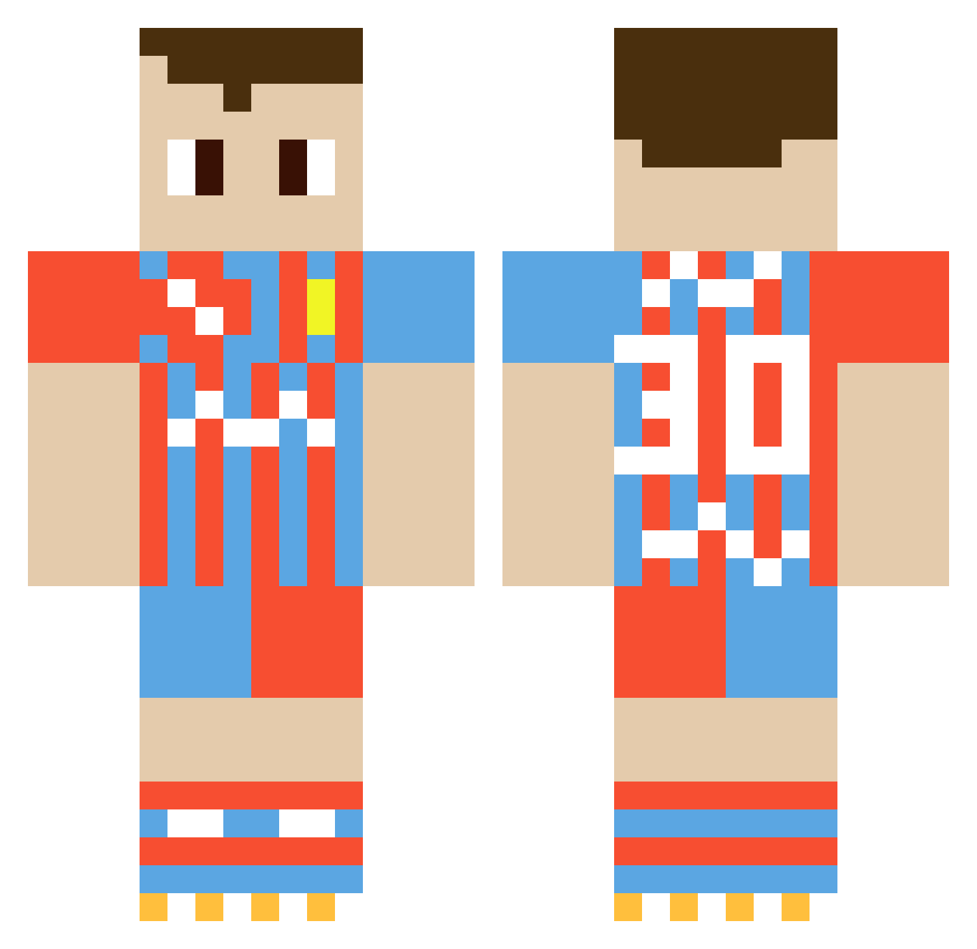 AnsumaneFati Minecraft skin, front and back view