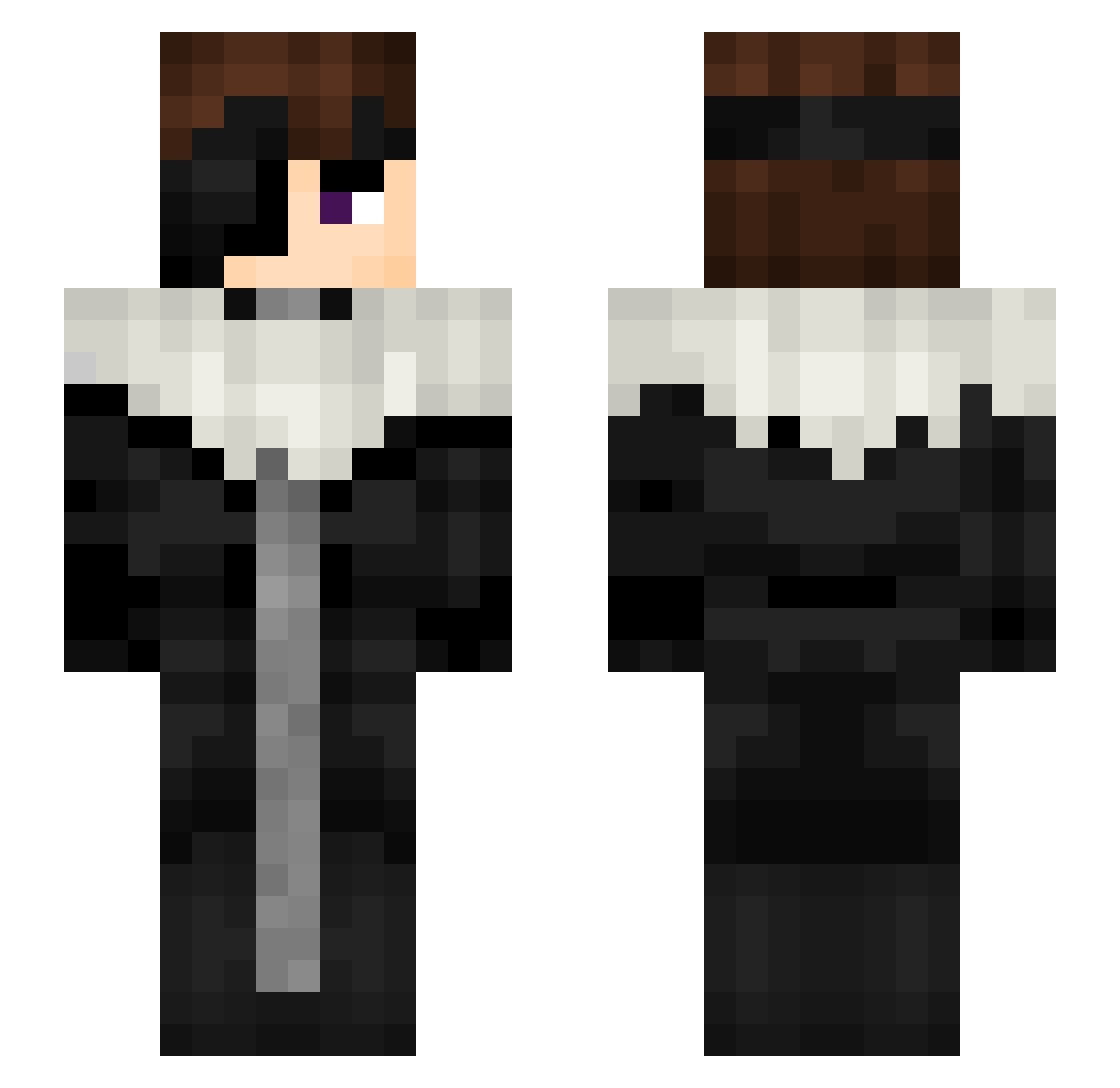 coleroyplays Minecraft skin, front and back view