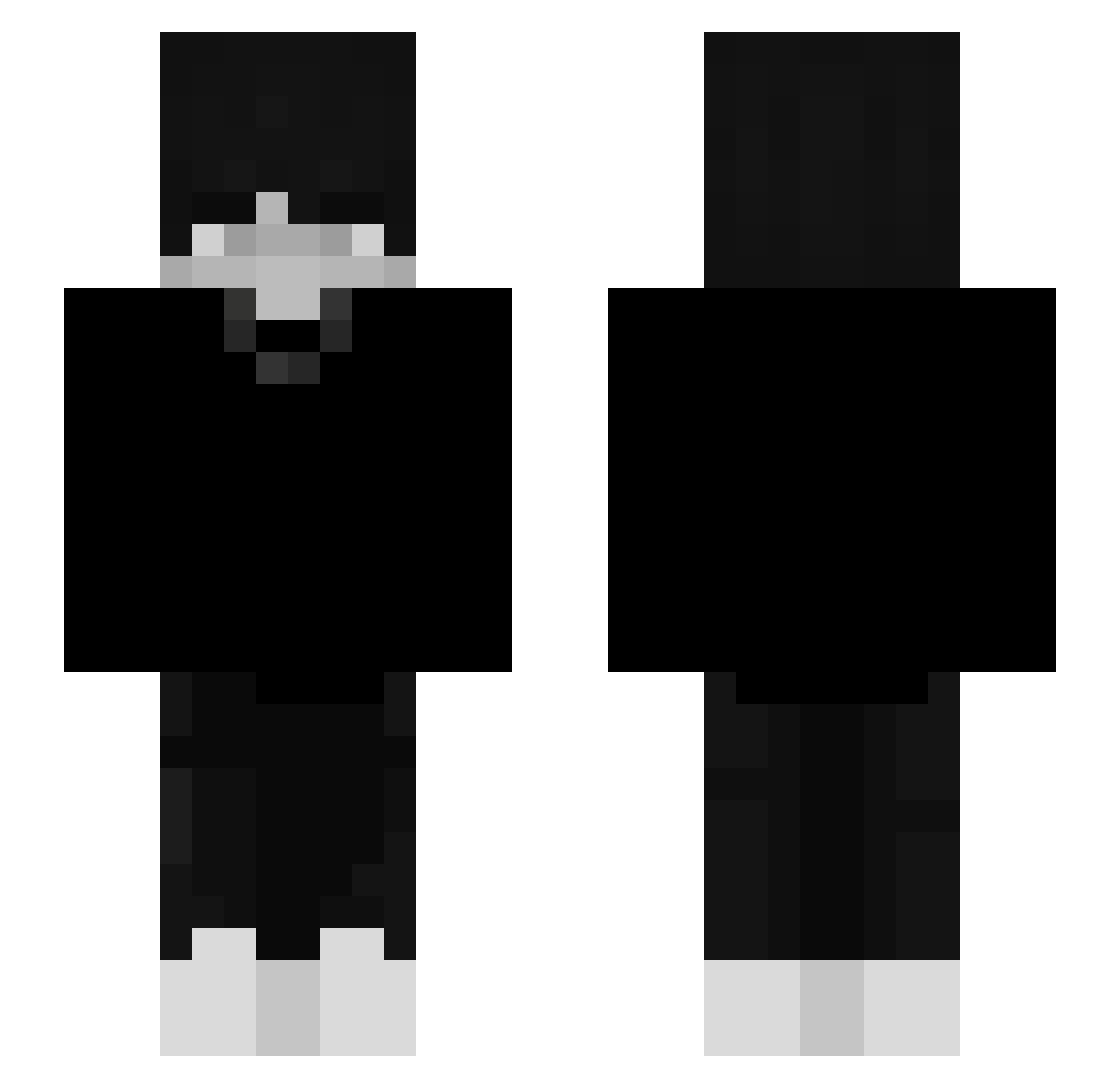 G3m3Ru1e10 Minecraft skin, front and back view