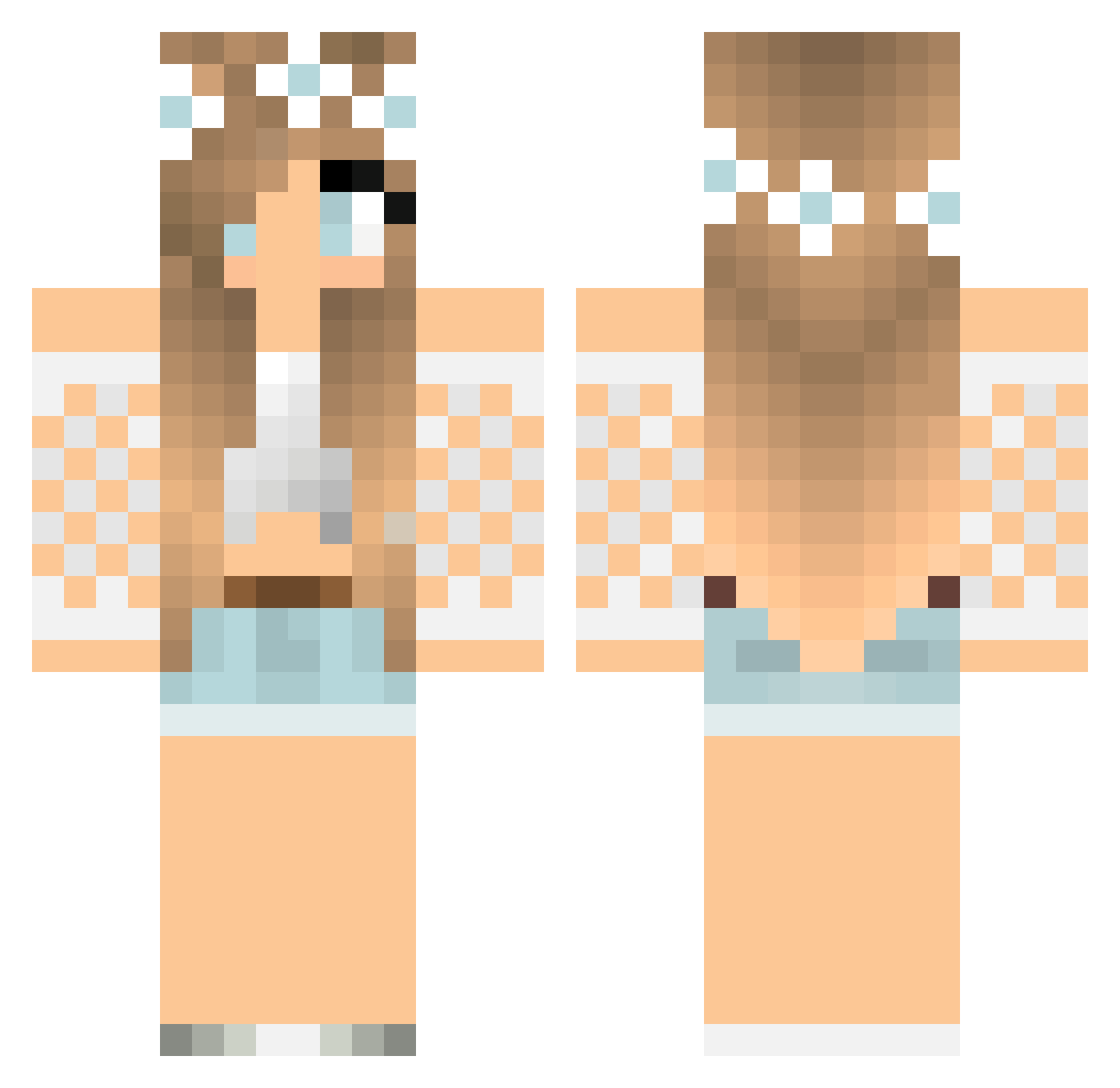 Sylvie_Meis Minecraft skin, front and back view