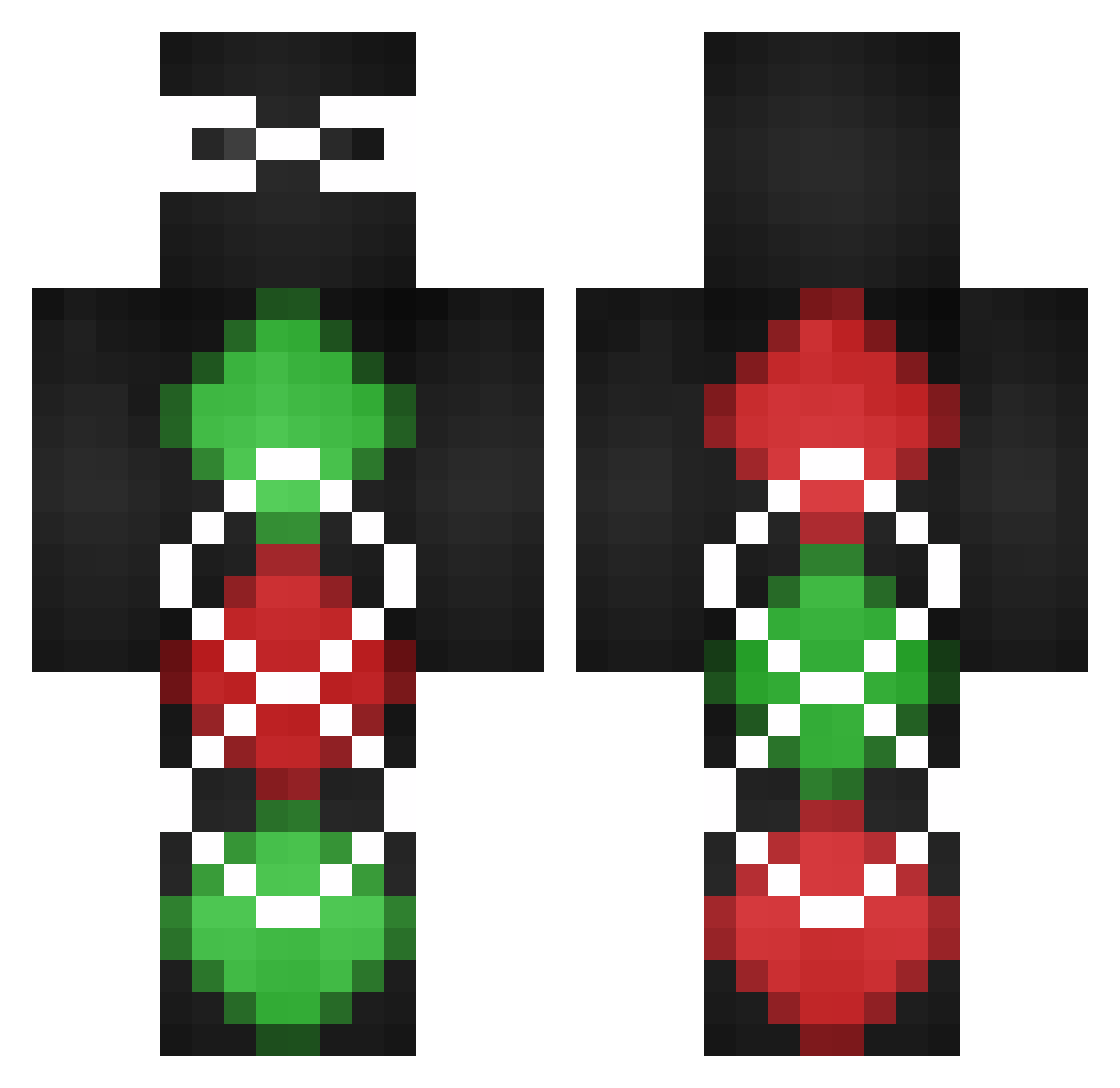 Santix5M Minecraft skin, front and back view