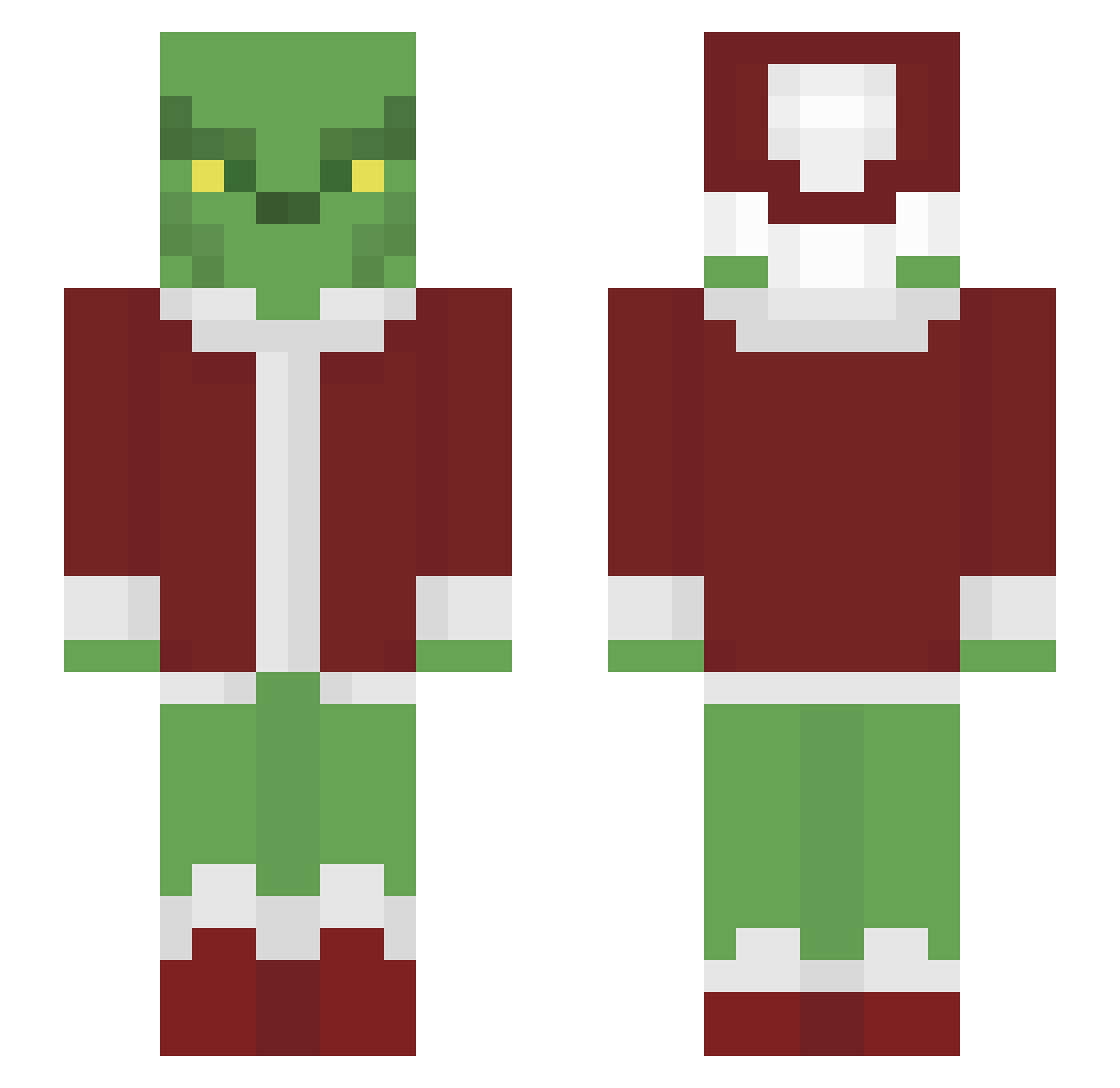 _zIrineuHx_ Minecraft skin, front and back view