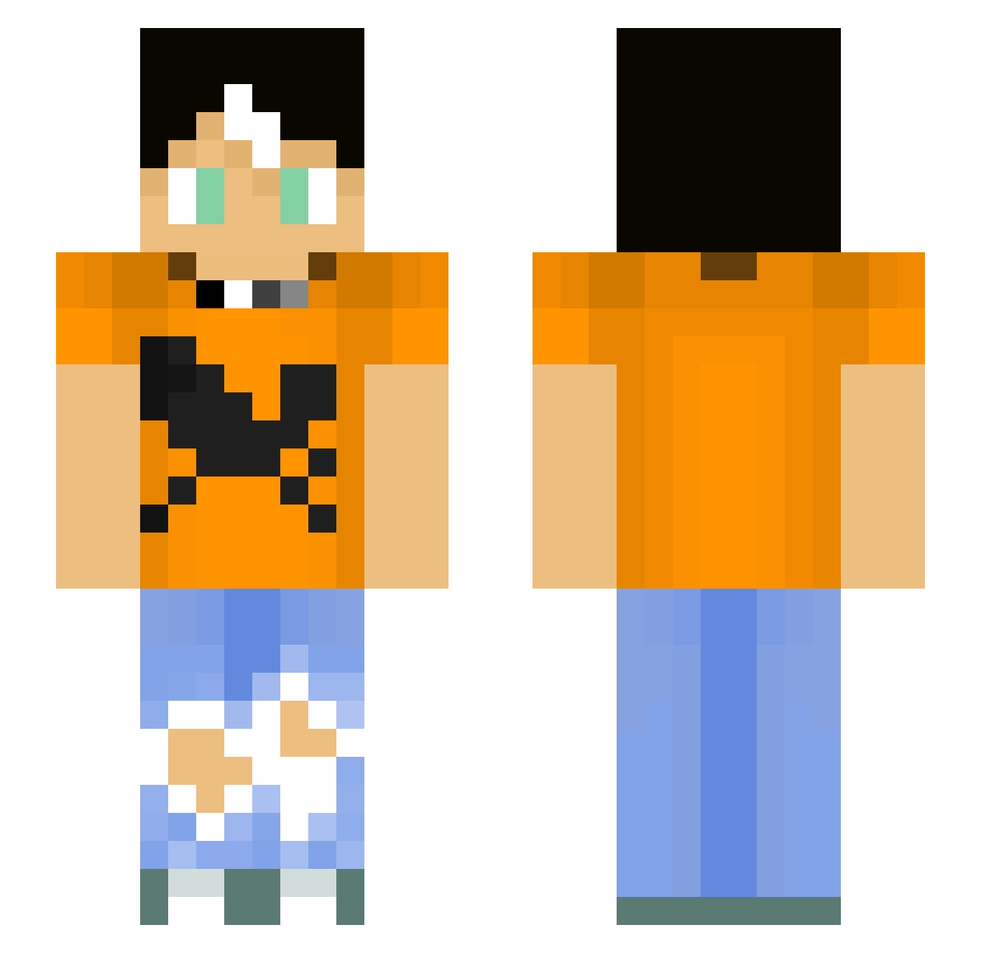 ThePups7 Minecraft skin, front and back view