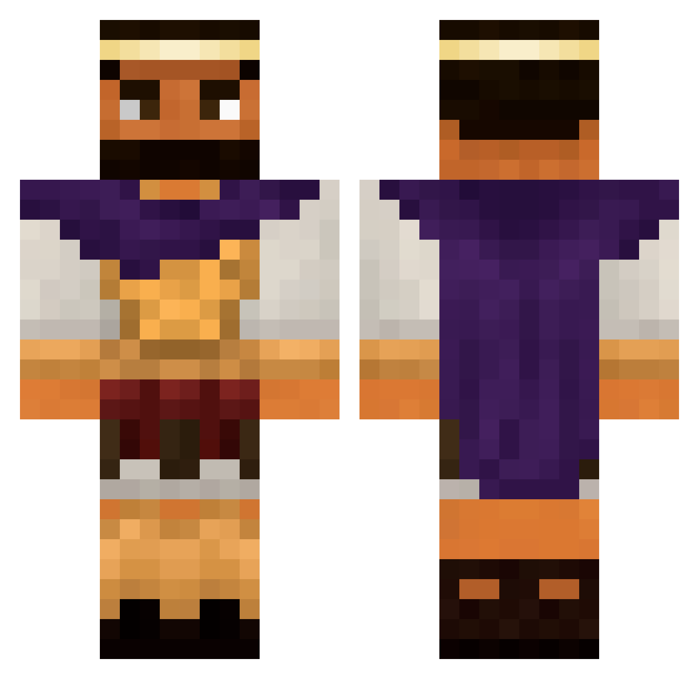 67monster672026 Minecraft skin, front and back view