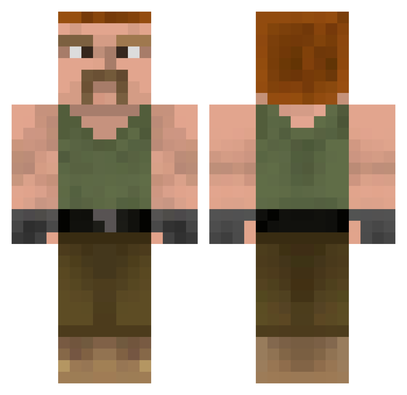 LewisCunn Minecraft skin, front and back view