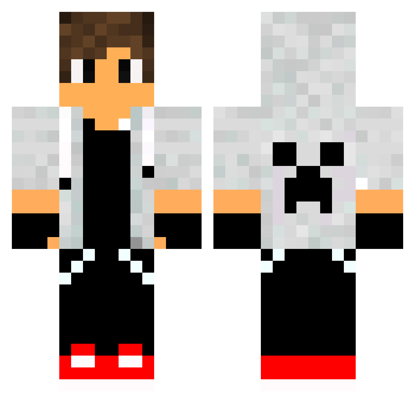 Smrad Minecraft skin, front and back view