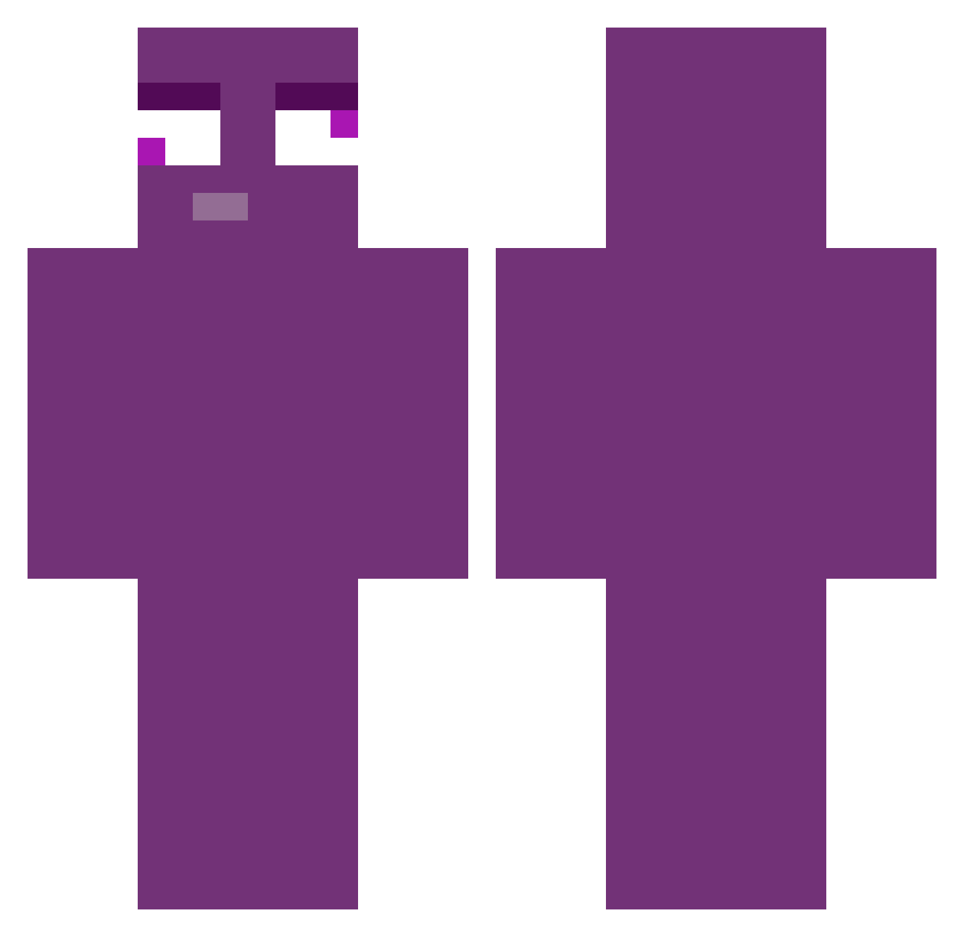 AJK14 Minecraft skin, front and back view