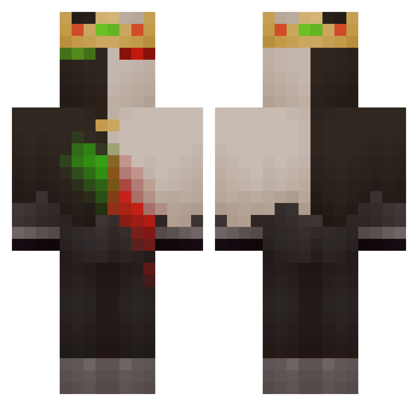 Smashers_op Minecraft skin, front and back view