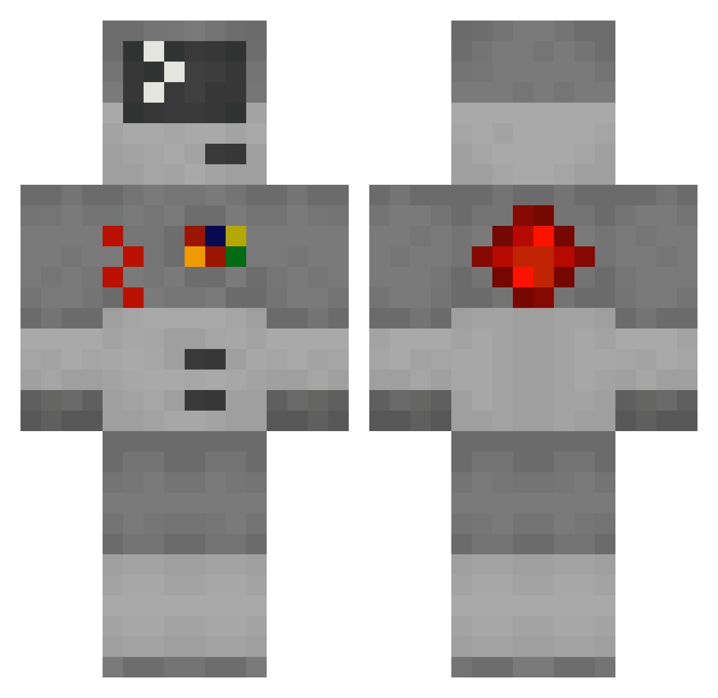 PC______________ Minecraft skin, front and back view